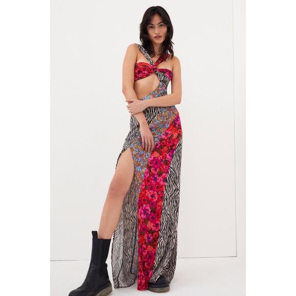 NWT For Love & Lemons Rita Cut Out Maxi Dress Women’s Size XS - Picture 1 of 14